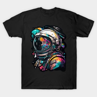 Astronaut in Space Colorful Vibrant Psychedelic T-Shirt